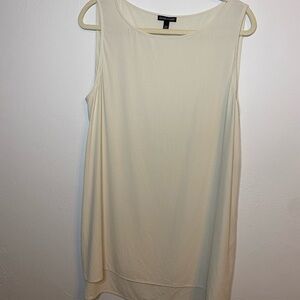 EILEEN FISHER Silk Georgette Crêpe Long Shell sz L